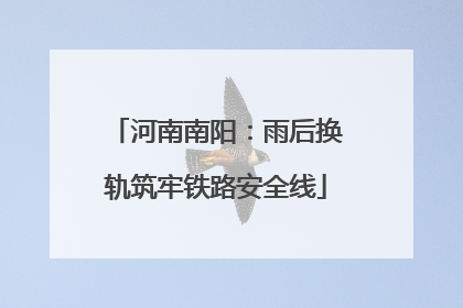 河南南阳：雨后换轨筑牢铁路安全线