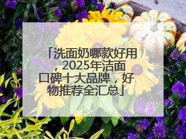 洗面奶哪款好用，2025年洁面口碑十大品牌，好物推荐全汇总