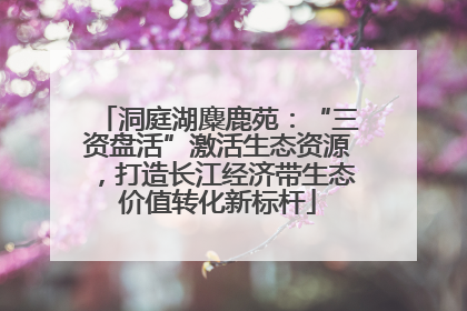 洞庭湖麋鹿苑：“三资盘活”激活生态资源，打造长江经济带生态价值转化新标杆