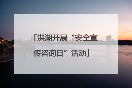 洪湖开展“安全宣传咨询日”活动