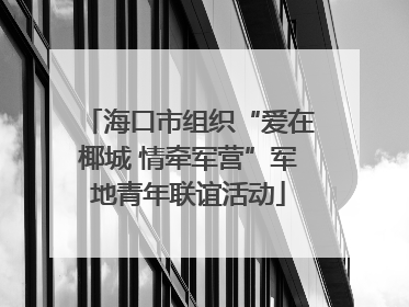 海口市组织“爱在椰城 情牵军营”军地青年联谊活动
