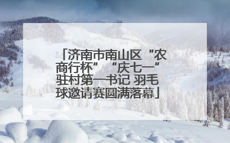 济南市南山区“农商行杯”“庆七一”驻村第一书记 羽毛球邀请赛圆满落幕