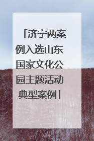 济宁两案例入选山东国家文化公园主题活动典型案例