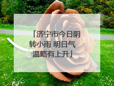 济宁市今日阴转小雨 明日气温略有上升