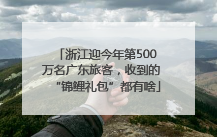 浙江迎今年第500万名广东旅客，收到的“锦鲤礼包”都有啥