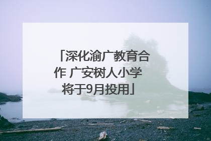 深化渝广教育合作 广安树人小学将于9月投用