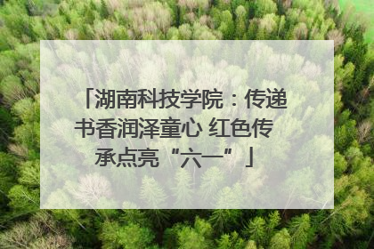 湖南科技学院：传递书香润泽童心 红色传承点亮“六一”