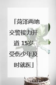 菏泽两地交警接力开道 15岁受伤少年及时就医