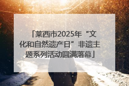 莱西市2025年“文化和自然遗产日”非遗主题系列活动圆满落幕