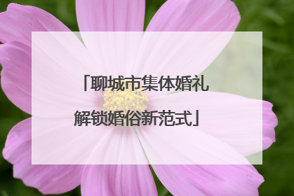 聊城市集体婚礼解锁婚俗新范式