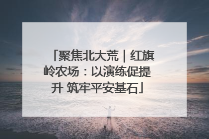 聚焦北大荒｜红旗岭农场：以演练促提升 筑牢平安基石