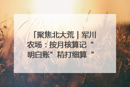 聚焦北大荒｜军川农场：按月核算记“明白账”精打细算“过紧日子”