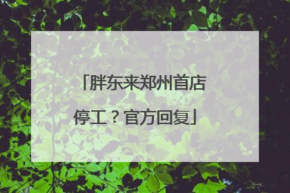 胖东来郑州首店停工？官方回复