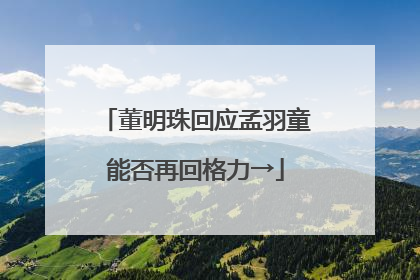 董明珠回应孟羽童能否再回格力→