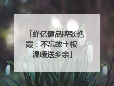 蜂亿健品牌张艳霞：不忘故土根 温暖送乡亲