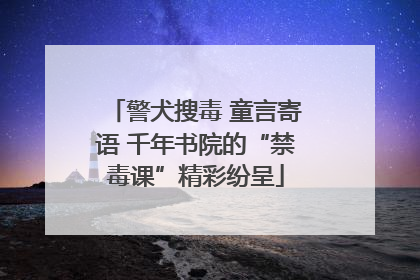 警犬搜毒 童言寄语 千年书院的“禁毒课”精彩纷呈