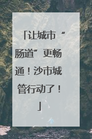 让城市“肠道”更畅通！沙市城管行动了！