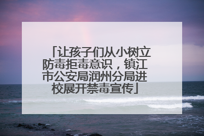 让孩子们从小树立防毒拒毒意识，镇江市公安局润州分局进校展开禁毒宣传