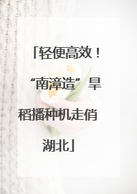 轻便高效！“南漳造”旱稻播种机走俏湖北