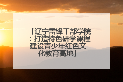 辽宁雷锋干部学院：打造特色研学课程 建设青少年红色文化教育高地