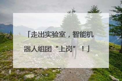 走出实验室，智能机器人组团“上岗”！
