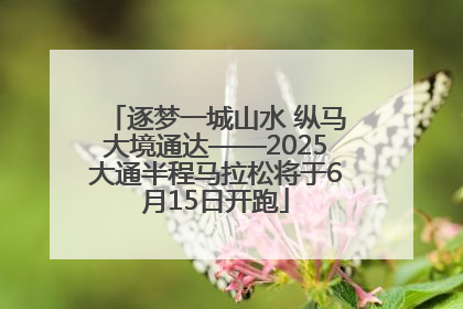 逐梦一城山水 纵马大境通达——2025大通半程马拉松将于6月15日开跑