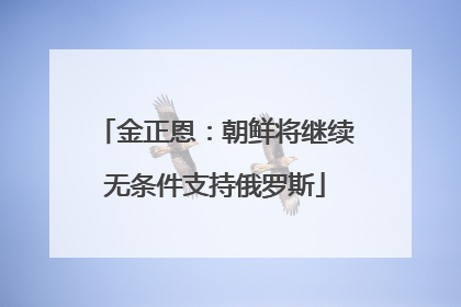 金正恩：朝鲜将继续无条件支持俄罗斯