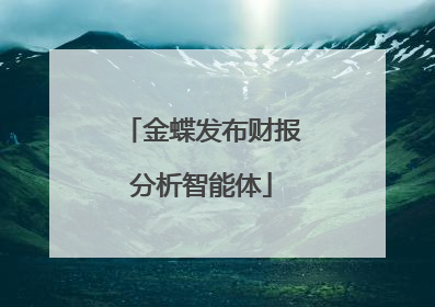 金蝶发布财报分析智能体