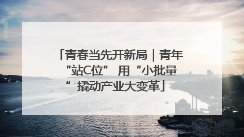 青春当先开新局｜青年“站C位” 用“小批量”撬动产业大变革