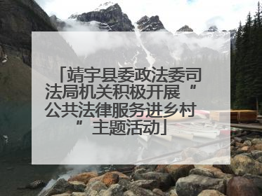 靖宇县委政法委司法局机关积极开展“公共法律服务进乡村”主题活动