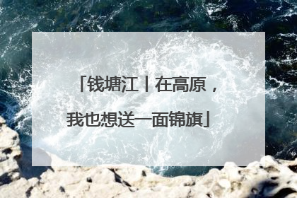 钱塘江丨在高原，我也想送一面锦旗