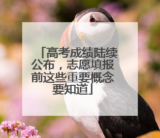高考成绩陆续公布，志愿填报前这些重要概念要知道