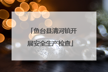 鱼台县清河镇开展安全生产检查