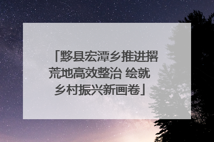 黟县宏潭乡推进撂荒地高效整治 绘就乡村振兴新画卷