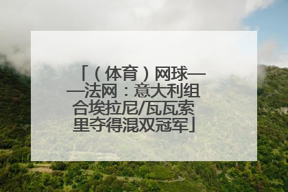 （体育）网球——法网：意大利组合埃拉尼/瓦瓦索里夺得混双冠军