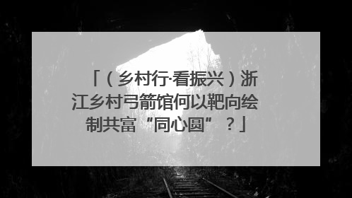 （乡村行·看振兴）浙江乡村弓箭馆何以靶向绘制共富“同心圆”？