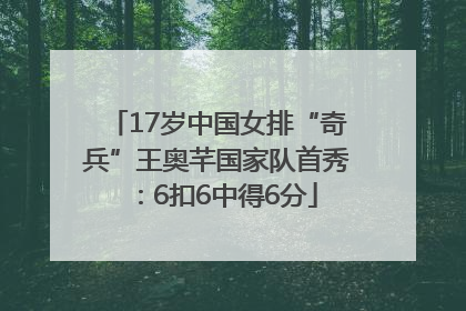 17岁中国女排“奇兵”王奥芊国家队首秀：6扣6中得6分