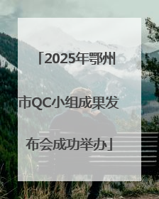 2025年鄂州市QC小组成果发布会成功举办