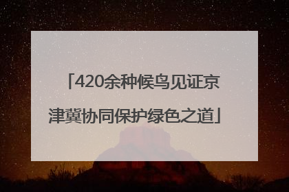 420余种候鸟见证京津冀协同保护绿色之道