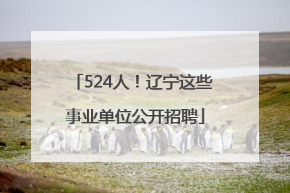 524人！辽宁这些事业单位公开招聘