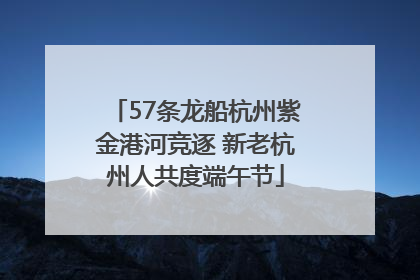 57条龙船杭州紫金港河竞逐 新老杭州人共度端午节