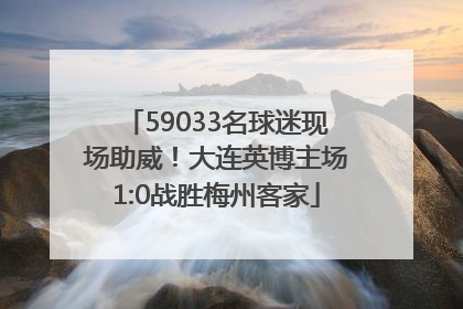 59033名球迷现场助威！大连英博主场1:0战胜梅州客家